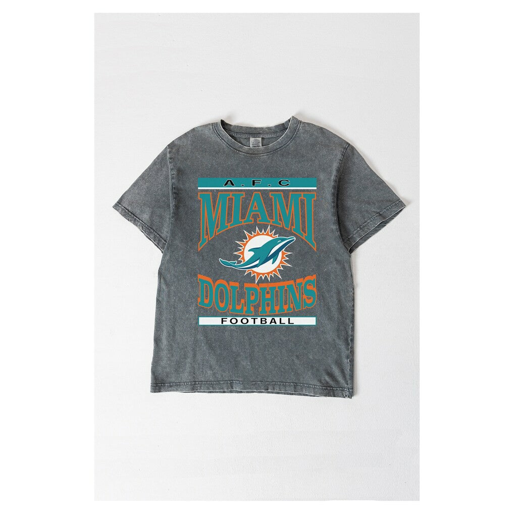 Miami Dolphins Gameday Couture Women's Oversized Classic Grind Washed T-Shirt | NFL Sale