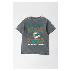 Miami Dolphins Gameday Couture Women's Oversized Classic Grind Washed T-Shirt | NFL Sale