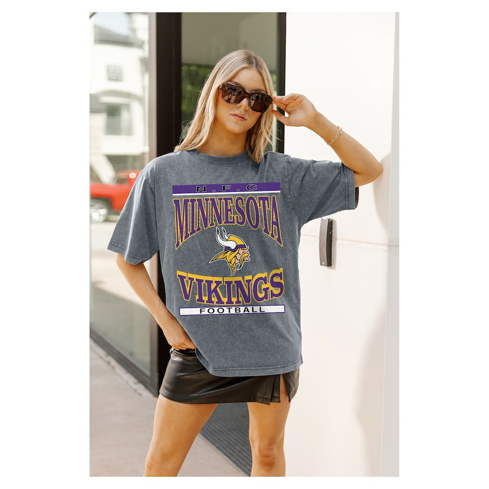 Minnesota Vikings Gameday Couture Women's Oversized Classic Grind Washed T-Shirt | NFL On sale