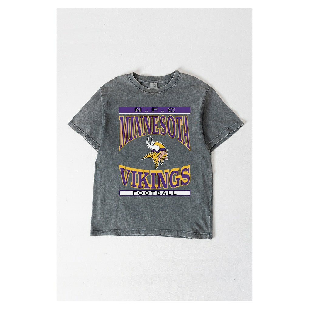 Minnesota Vikings Gameday Couture Women's Oversized Classic Grind Washed T-Shirt | NFL On sale