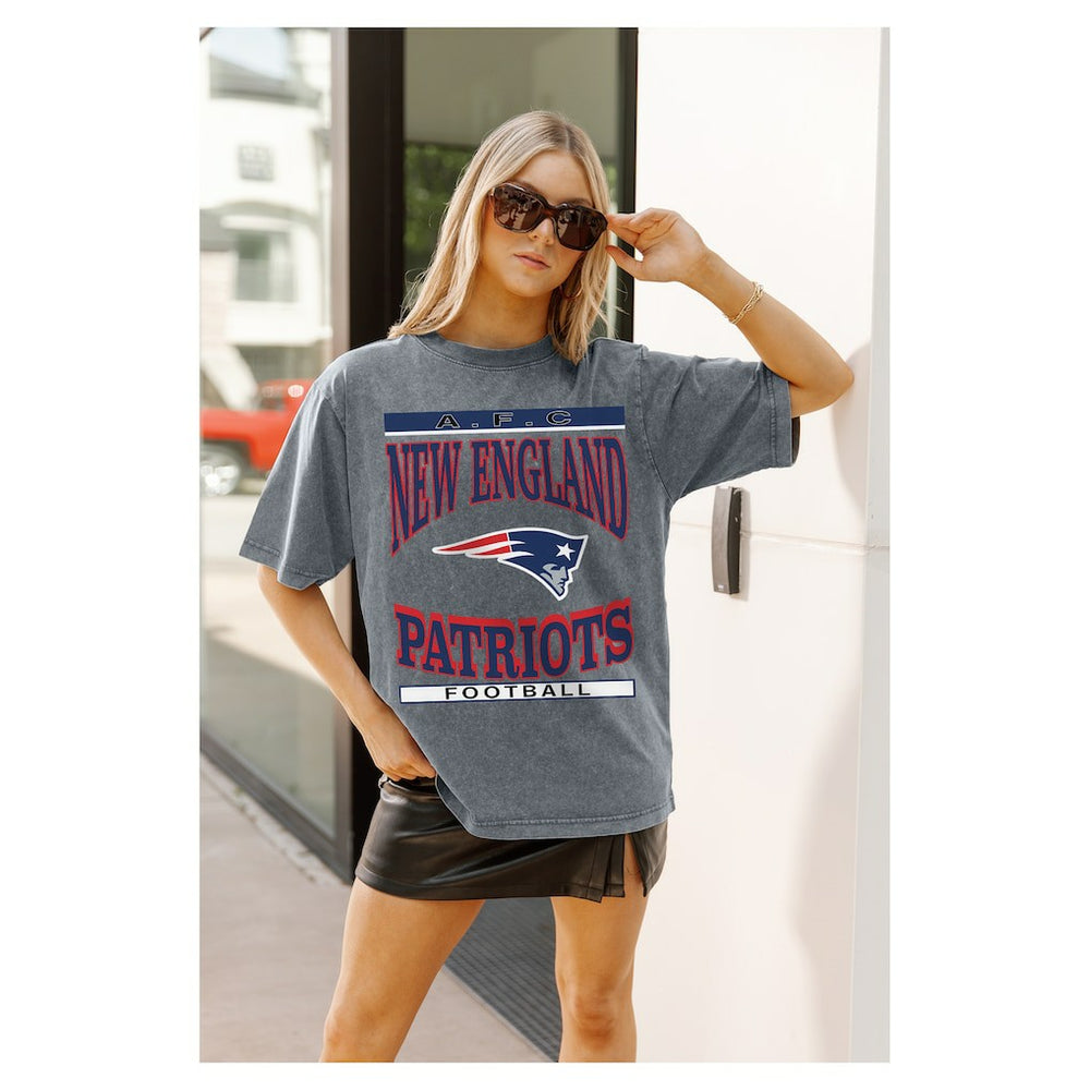 New England Patriots Gameday Couture Women's Oversized Classic Grind Washed T-Shirt | NFL On sale