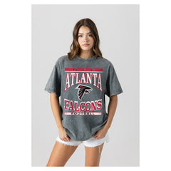 Atlanta Falcons Gameday Couture Women's Oversized Classic Grind Washed T-Shirt | NFL Hot