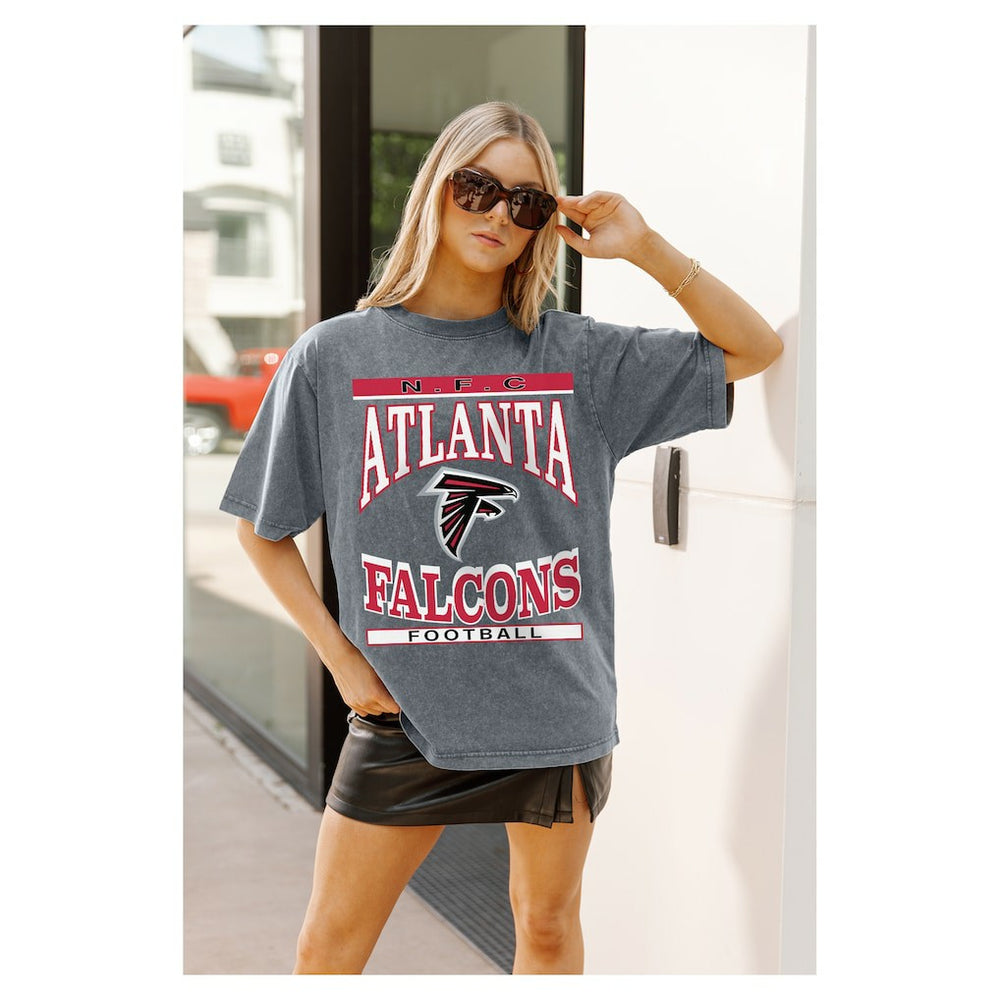 Atlanta Falcons Gameday Couture Women's Oversized Classic Grind Washed T-Shirt | NFL Hot