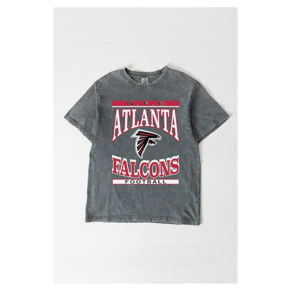 Atlanta Falcons Gameday Couture Women's Oversized Classic Grind Washed T-Shirt | NFL Hot