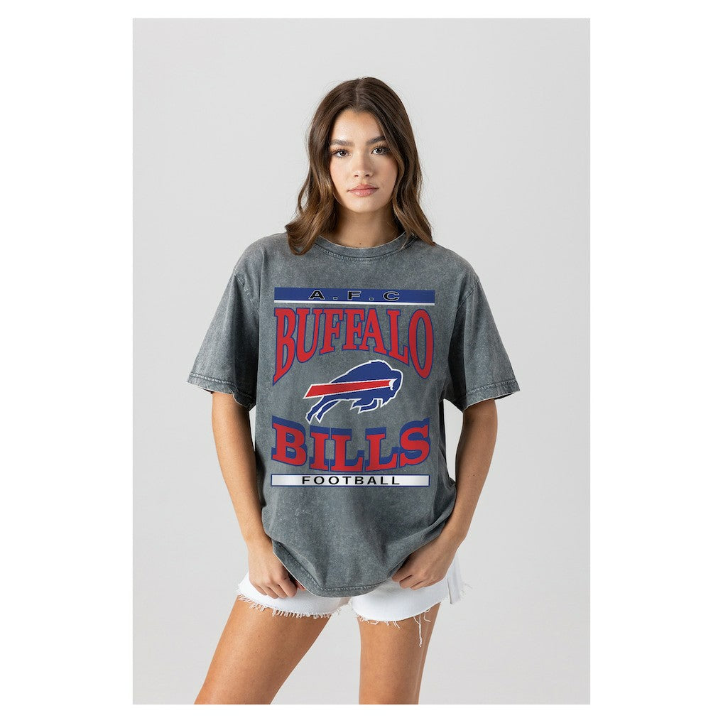Buffalo Bills Gameday Couture Women's Oversized Classic Grind Washed T-Shirt | NFL New