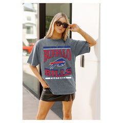 Buffalo Bills Gameday Couture Women's Oversized Classic Grind Washed T-Shirt | NFL New