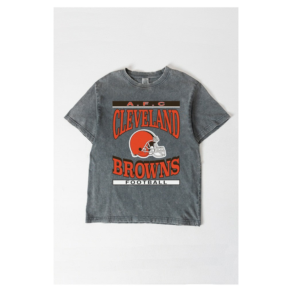 Cleveland Browns Gameday Couture Women's Oversized Classic Grind Washed T-Shirt | NFL Online