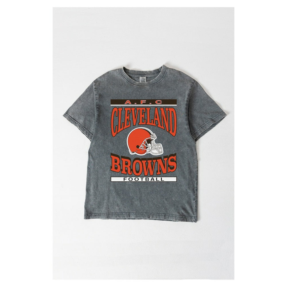 Cleveland Browns Gameday Couture Women's Oversized Classic Grind Washed T-Shirt | NFL Online