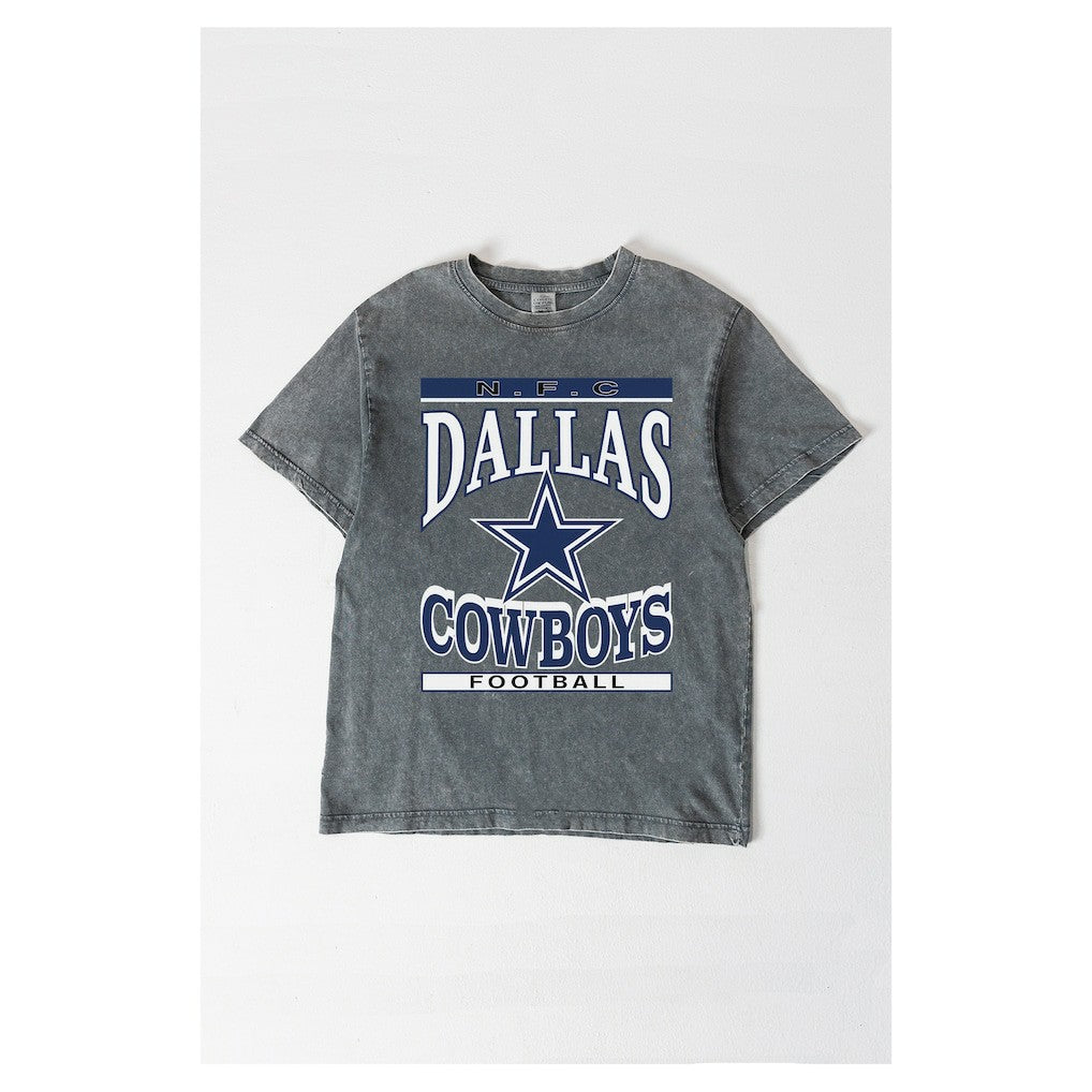 Dallas Cowboys Gameday Couture Women's Oversized Classic Grind Washed T-Shirt | NFL US