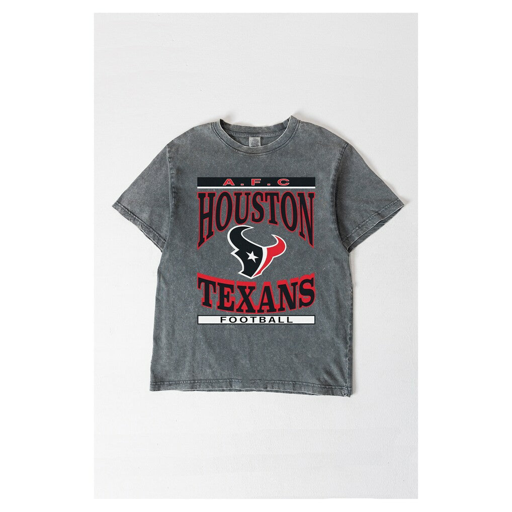 Houston Texans Gameday Couture Women's Oversized Classic Grind Washed T-Shirt | NFL New
