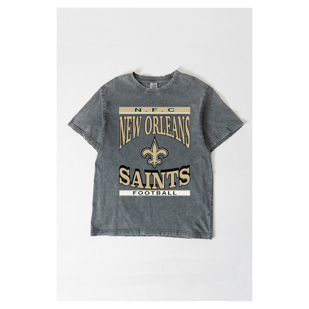 New Orleans Saints Gameday Couture Women's Oversized Classic Grind Washed T-Shirt | NFL Near me