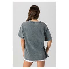 New York Giants Gameday Couture Women's Oversized Classic Grind Washed T-Shirt | NFL US