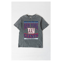 New York Giants Gameday Couture Women's Oversized Classic Grind Washed T-Shirt | NFL US