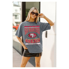 San Francisco 49ers Gameday Couture Women's Oversized Classic Grind Washed T-Shirt | NFL Near me