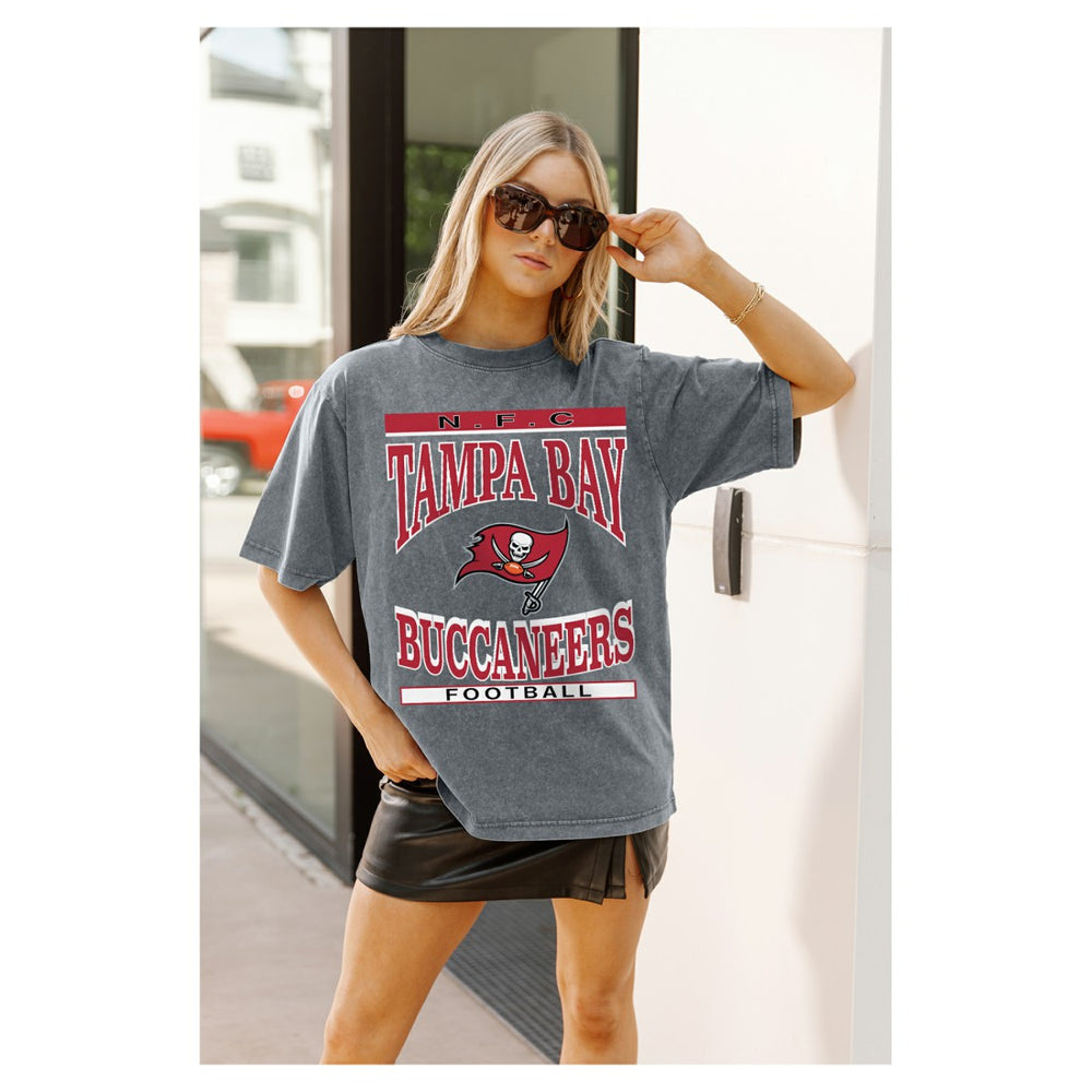Tampa Bay Buccaneers Gameday Couture Women's Oversized Classic Grind Washed T-Shirt | NFL Near me