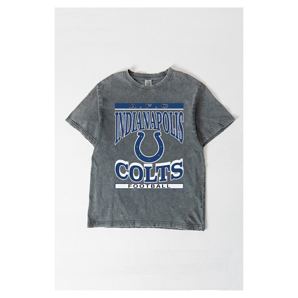 Indianapolis Colts Gameday Couture Women's Oversized Classic Grind Washed T-Shirt | NFL Outlet