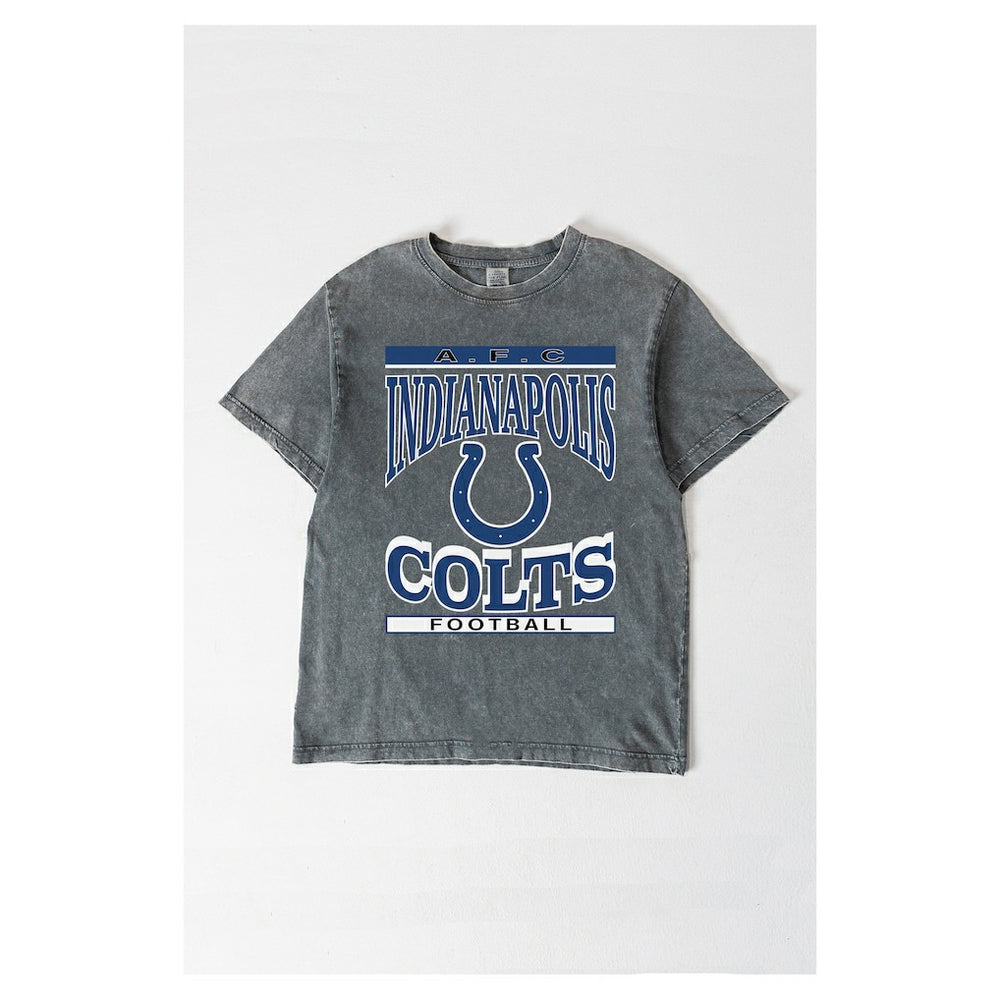 Indianapolis Colts Gameday Couture Women's Oversized Classic Grind Washed T-Shirt | NFL Outlet