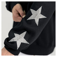 Seattle Seahawks Gameday Couture Women's Pure Victory Rhinestud Star-Sleeve Pullover Sweatshirt | NFL Outlet
