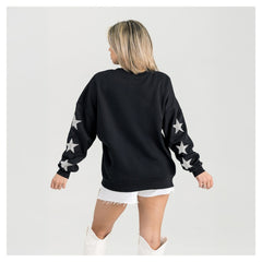 Chicago Bears Gameday Couture Women's Pure Victory Rhinestud Star-Sleeve Pullover Sweatshirt | NFL New