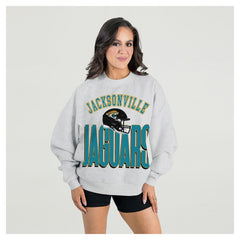 Jacksonville Jaguars Gameday Couture Women's Fierce Focus Premium Oversized Fleece Pullover Sweatshirt | NFL Sale