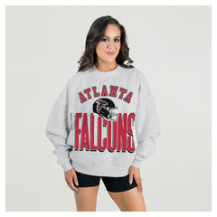 Atlanta Falcons Gameday Couture Women's Fierce Focus Premium Oversized Fleece Pullover Sweatshirt | NFL Near me