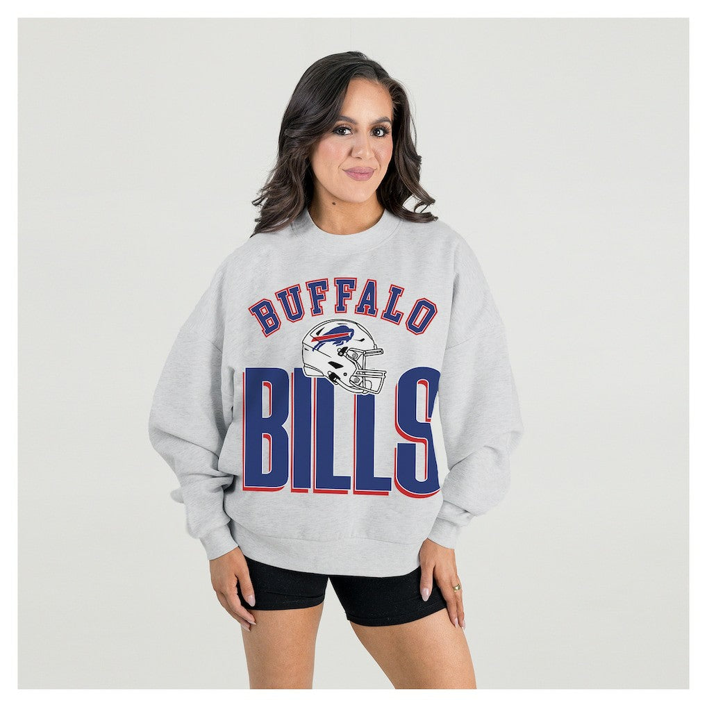Buffalo Bills Gameday Couture Women's Fierce Focus Premium Oversized Fleece Pullover Sweatshirt | NFL Near me