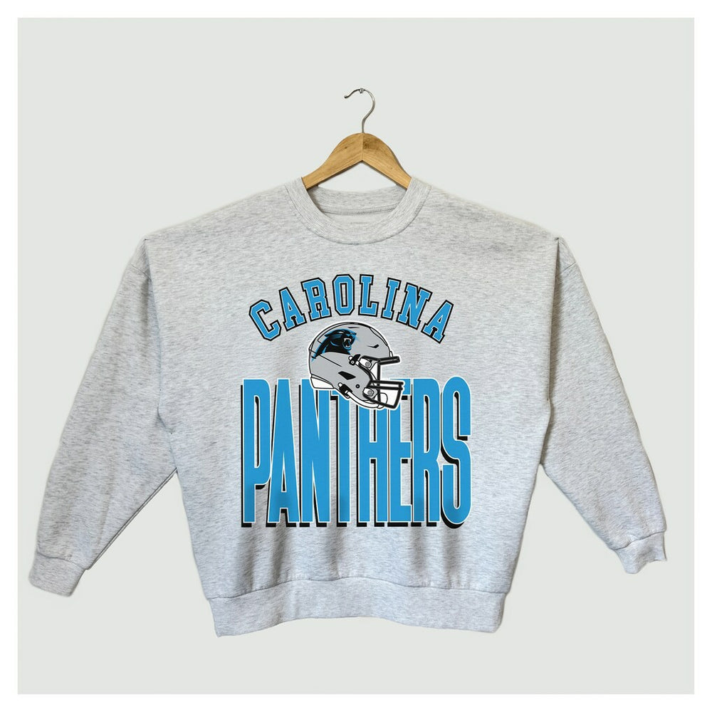 Carolina Panthers Gameday Couture Women's Fierce Focus Premium Oversized Fleece Pullover Sweatshirt | NFL Discount