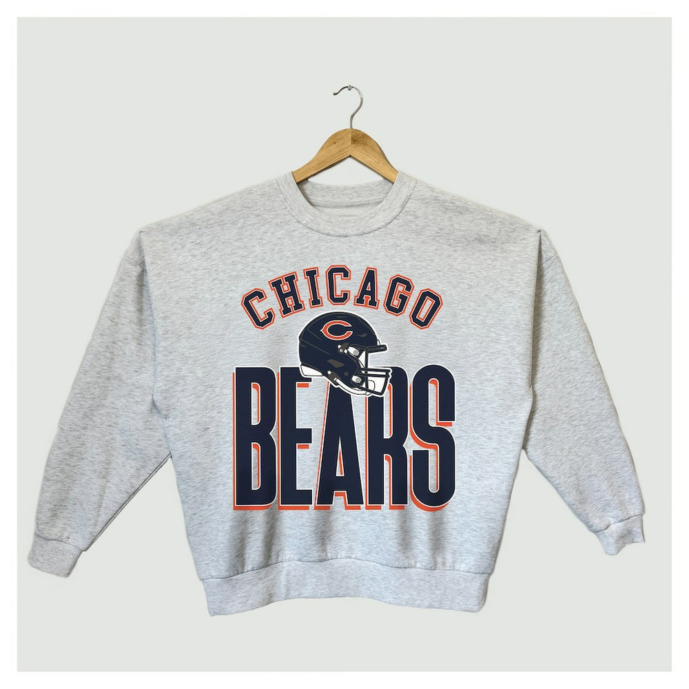 Chicago Bears Gameday Couture Women's Fierce Focus Premium Oversized Fleece Pullover Sweatshirt | NFL Hot