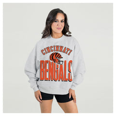 Cincinnati Bengals Gameday Couture Women's Fierce Focus Premium Oversized Fleece Pullover Sweatshirt | NFL Online