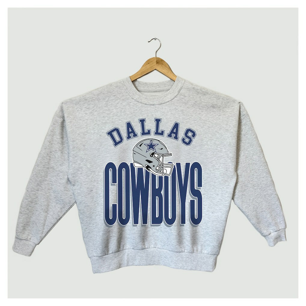 Dallas Cowboys Gameday Couture Women's Fierce Focus Premium Oversized Fleece Pullover Sweatshirt | NFL New