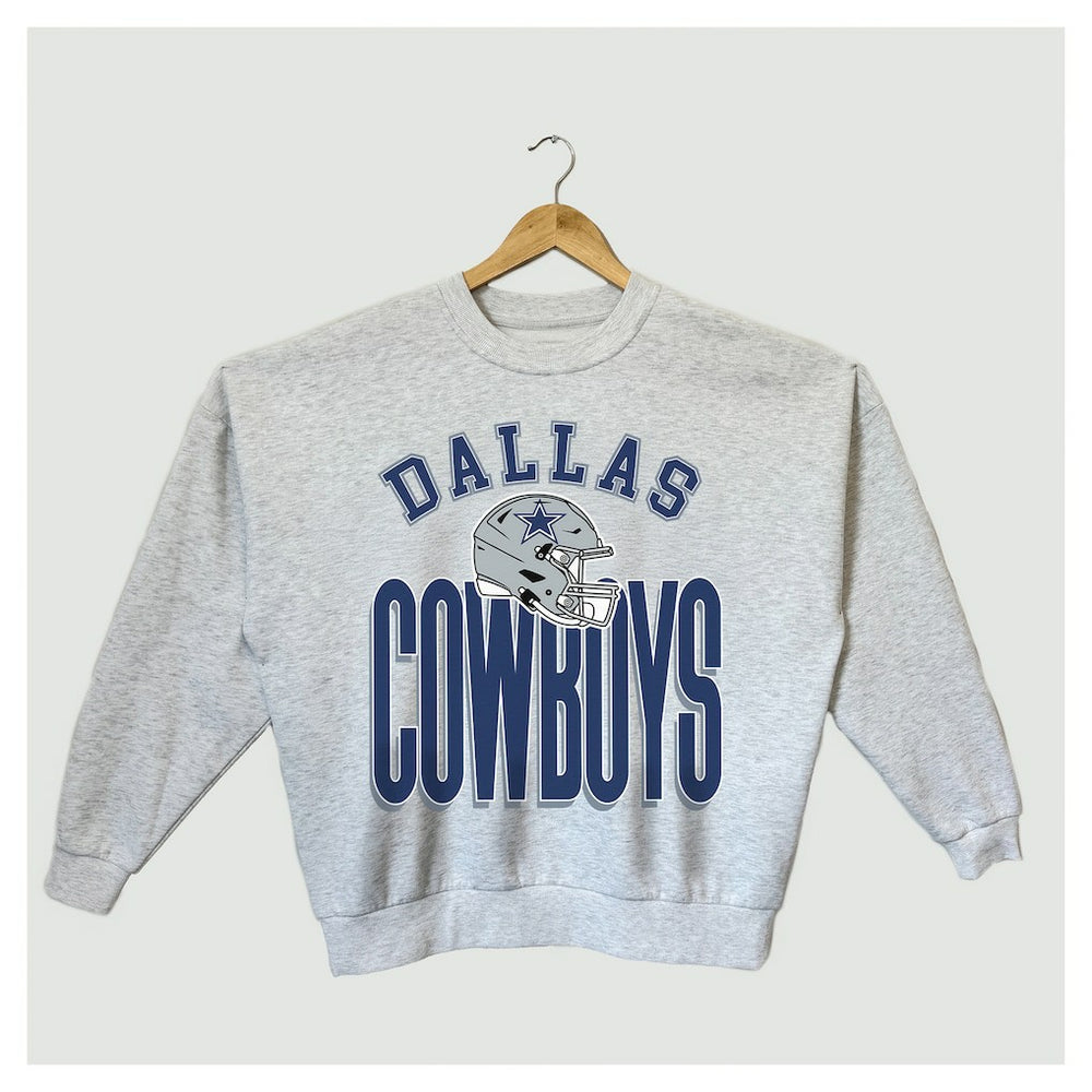 Dallas Cowboys Gameday Couture Women's Fierce Focus Premium Oversized Fleece Pullover Sweatshirt | NFL New