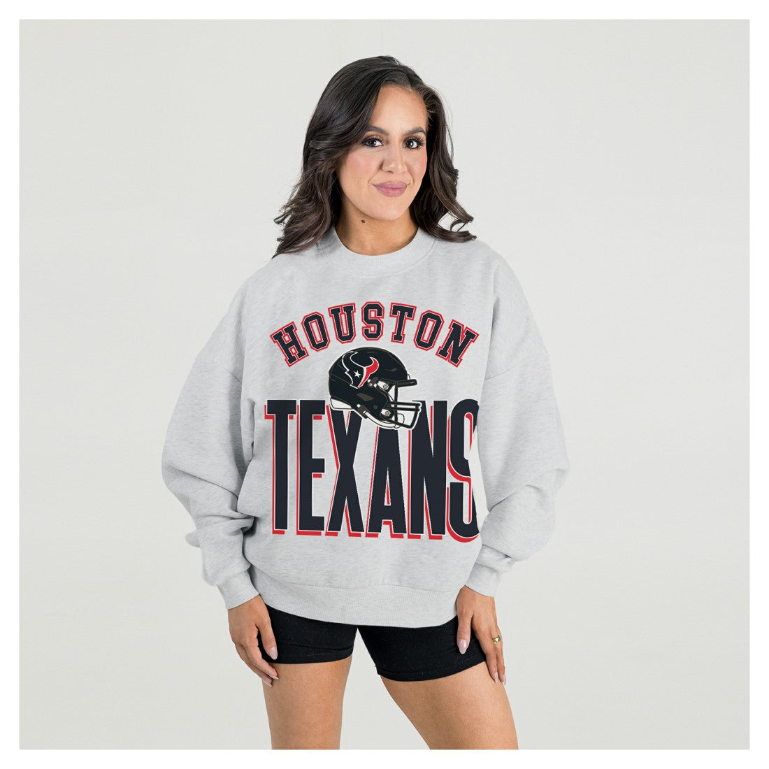 Houston Texans Gameday Couture Women's Fierce Focus Premium Oversized Fleece Pullover Sweatshirt | NFL Outlet