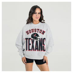 Houston Texans Gameday Couture Women's Fierce Focus Premium Oversized Fleece Pullover Sweatshirt | NFL Outlet