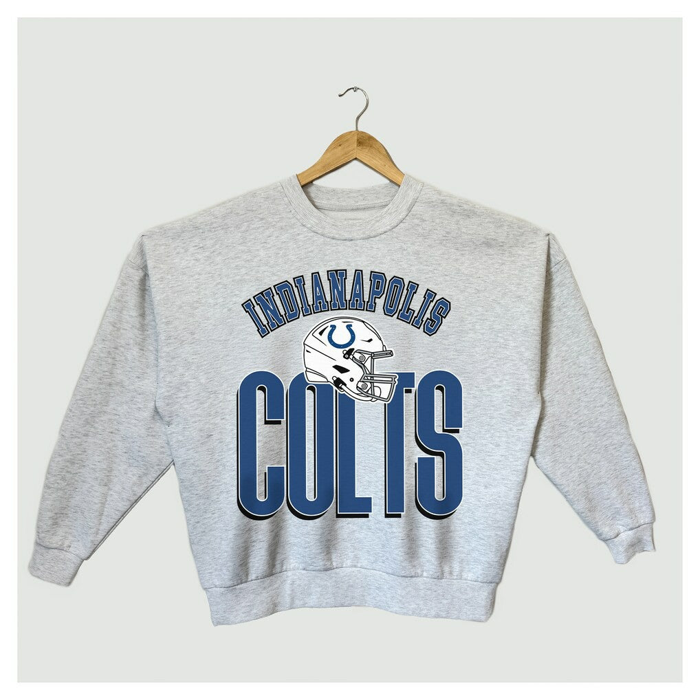 Indianapolis Colts Gameday Couture Women's Fierce Focus Premium Oversized Fleece Pullover Sweatshirt | NFL Sale