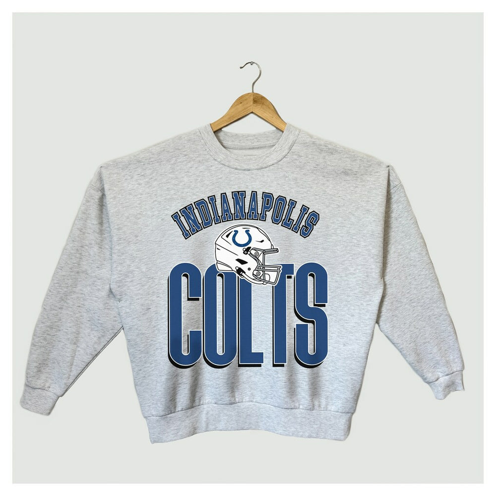 Indianapolis Colts Gameday Couture Women's Fierce Focus Premium Oversized Fleece Pullover Sweatshirt | NFL Sale