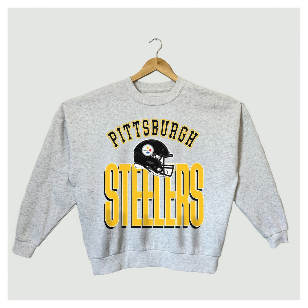 Pittsburgh Steelers Gameday Couture Women's Fierce Focus Premium Oversized Fleece Pullover Sweatshirt | NFL Near me