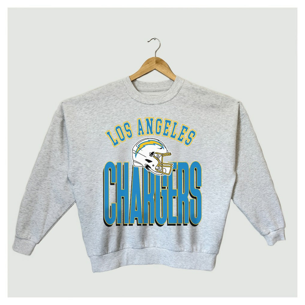 Los Angeles Chargers Gameday Couture Women's Fierce Focus Premium Oversized Fleece Pullover Sweatshirt | NFL Discount