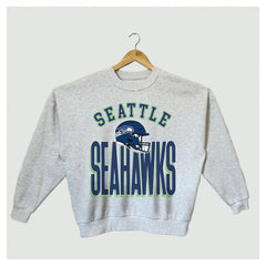Seattle Seahawks Gameday Couture Women's Fierce Focus Premium Oversized Fleece Pullover Sweatshirt | NFL Sale