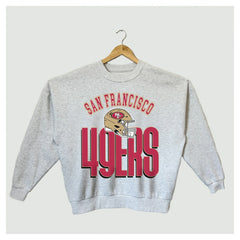 San Francisco 49ers Gameday Couture Women's Fierce Focus Premium Oversized Fleece Pullover Sweatshirt | NFL Outlet