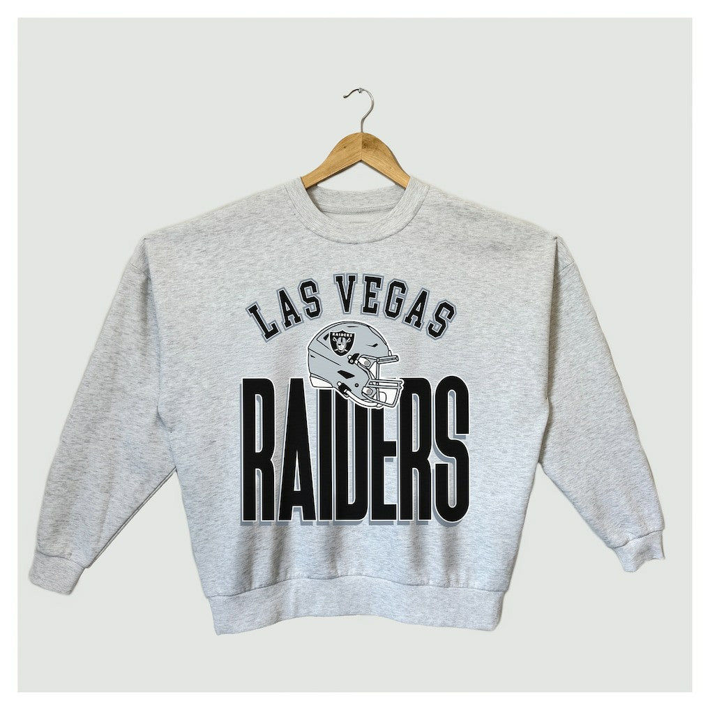 Las Vegas Raiders Gameday Couture Women's Fierce Focus Premium Oversized Fleece Pullover Sweatshirt | NFL Discount