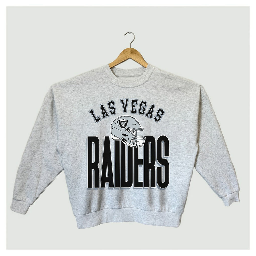 Las Vegas Raiders Gameday Couture Women's Fierce Focus Premium Oversized Fleece Pullover Sweatshirt | NFL Discount