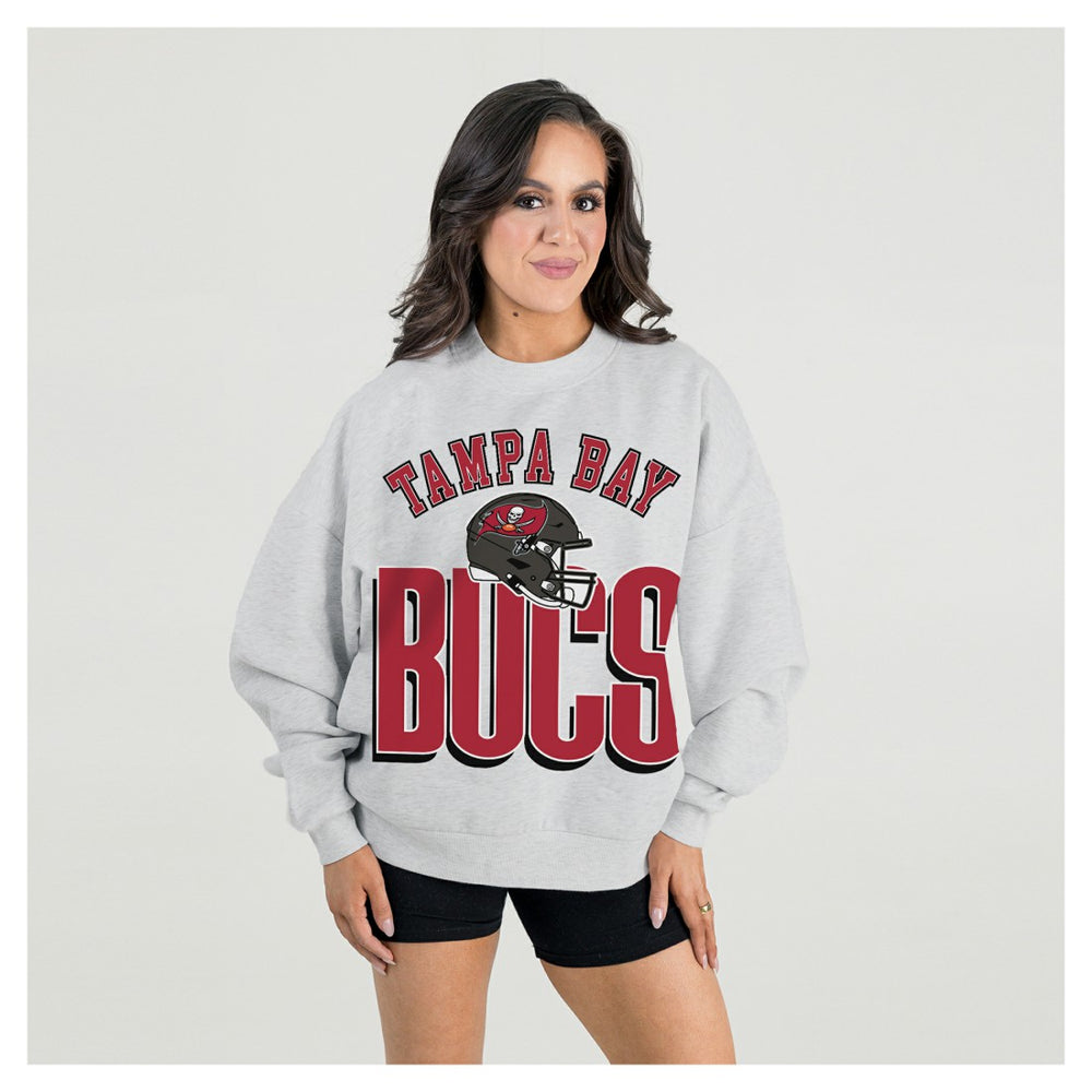 Tampa Bay Buccaneers Gameday Couture Women's Fierce Focus Premium Oversized Fleece Pullover Sweatshirt | NFL Sale
