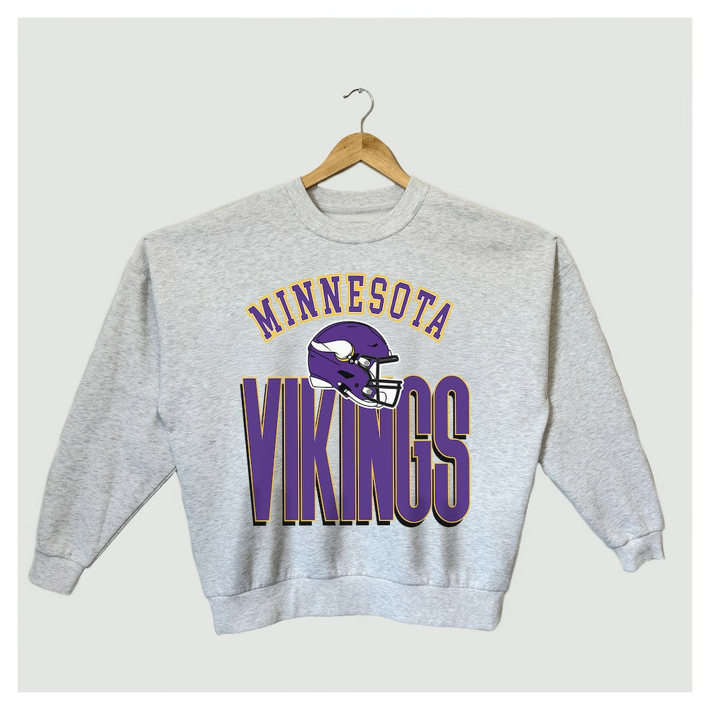 Minnesota Vikings Gameday Couture Women's Fierce Focus Premium Oversized Fleece Pullover Sweatshirt | NFL Discount
