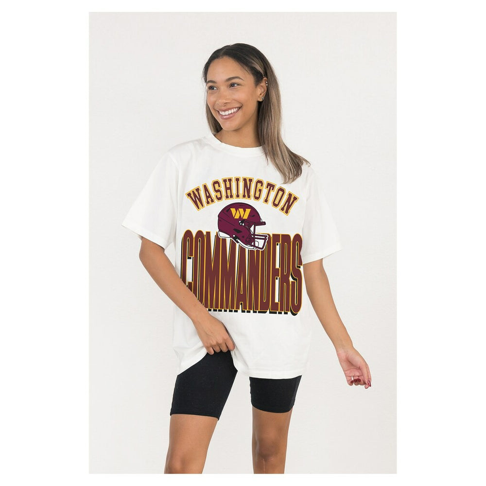 Washington Commanders Gameday Couture Women's Oversized Classic Fierce Focus T-Shirt | NFL Near me