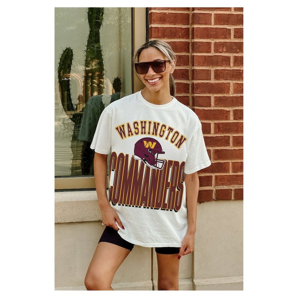 Washington Commanders Gameday Couture Women's Oversized Classic Fierce Focus T-Shirt | NFL Near me