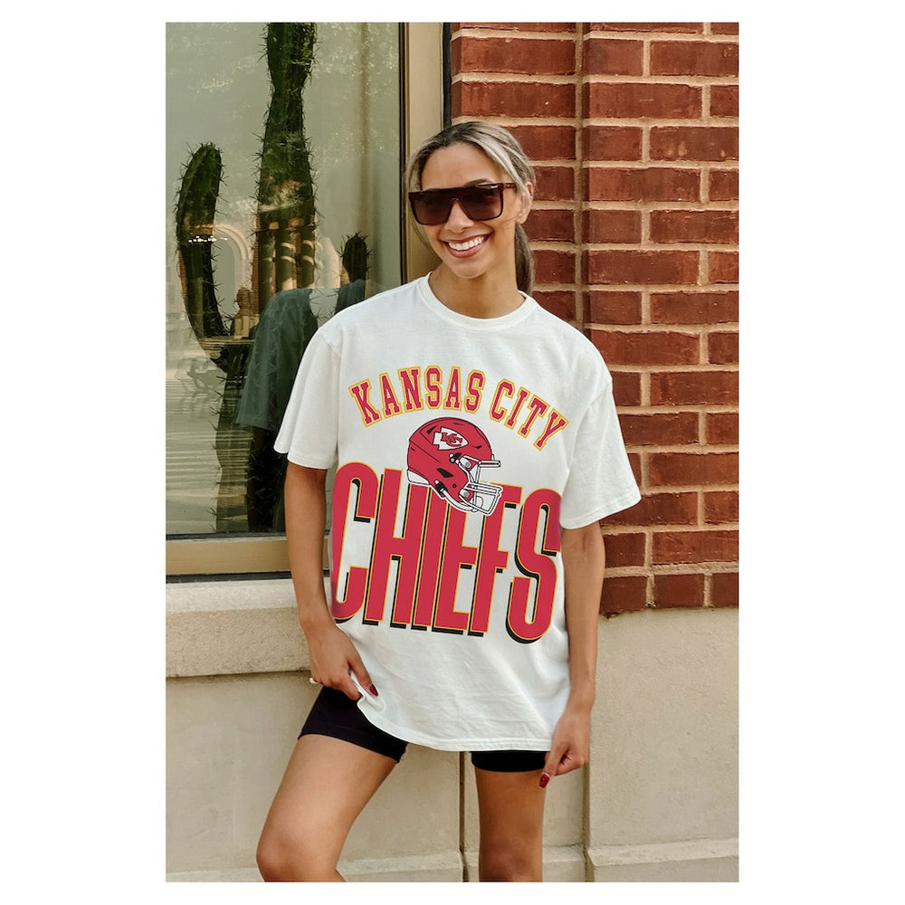 Kansas City Chiefs Gameday Couture Women's Oversized Classic Fierce Focus T-Shirt | NFL Hot