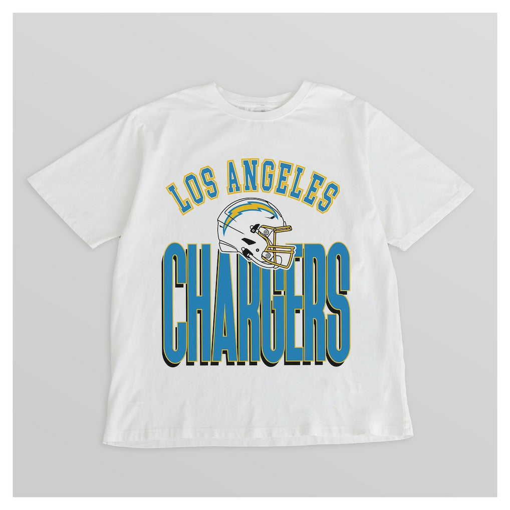Los Angeles Chargers Gameday Couture Women's Oversized Classic Fierce Focus T-Shirt | NFL Discount