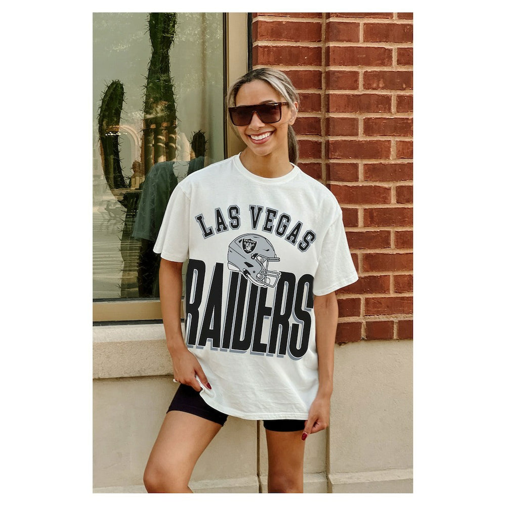 Las Vegas Raiders Gameday Couture Women's Oversized Classic Fierce Focus T-Shirt | NFL Near me