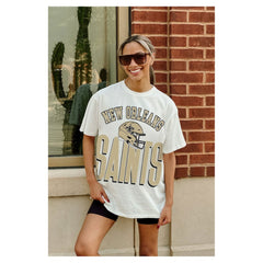 New Orleans Saints Gameday Couture Women's Oversized Classic Fierce Focus T-Shirt | NFL Sale