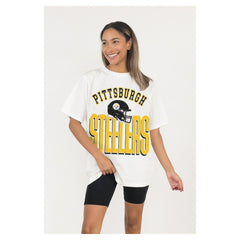Pittsburgh Steelers Gameday Couture Women's Oversized Classic Fierce Focus T-Shirt | NFL US